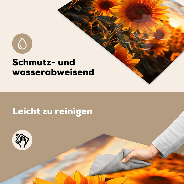 KitchenYeah© Herdabdeckplatte Einteilig Ceranfeld Abdeckplatte Küche Deko Ceranfeldabdeckung Herdabd