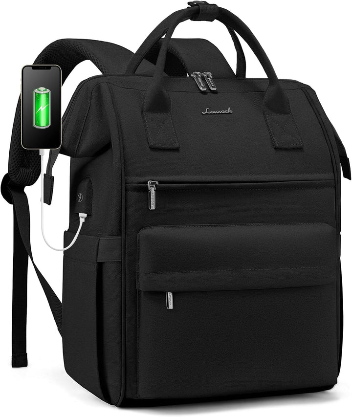 LOVEVOOK Schulrucksack Teenager Mädchen, 17,3 Zoll Laptop Schultasche Arbeitstasche Herren Damen, Wa