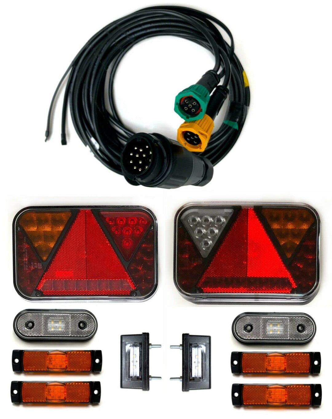 LED Anhängerbeleuchtung LED Rückleuchten Control Box 13 polig Kabel 5 m Leuchten Set