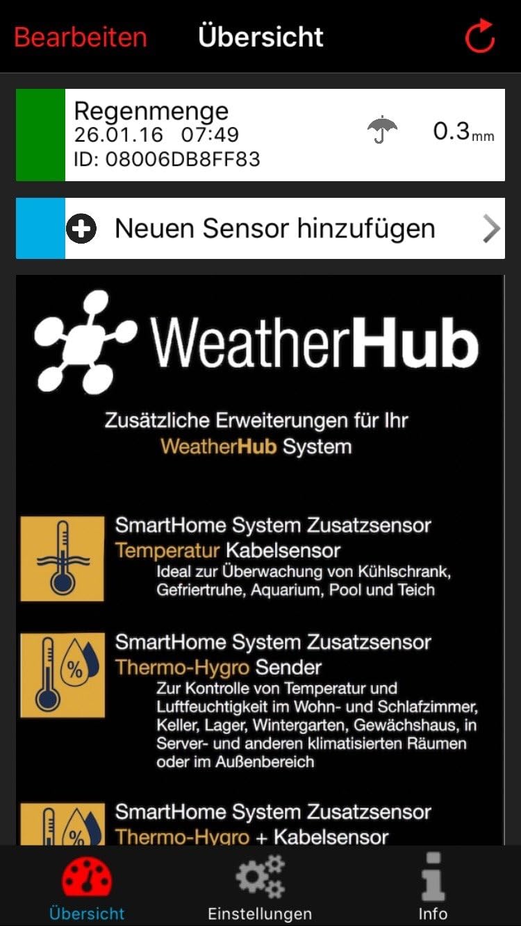 TFA Dostmann Weatherhub Starter-Set, mit Funk-Regenmesser, für SmartHome, gratis Smartphone App, ein