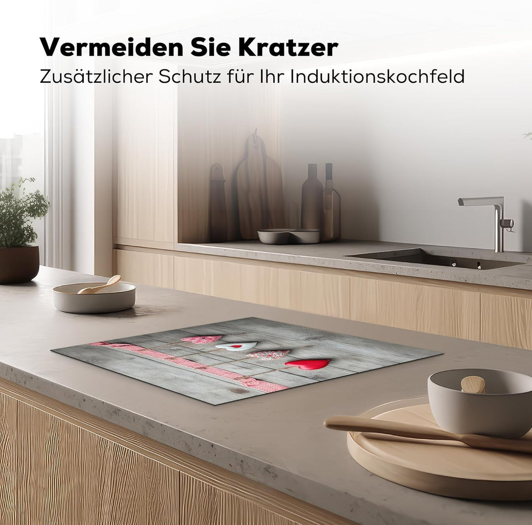 KitchenYeah© Herdabdeckplatte Einteilig Ceranfeld Abdeckplatte für | 59x52 cm - Induktionsschutz Cer