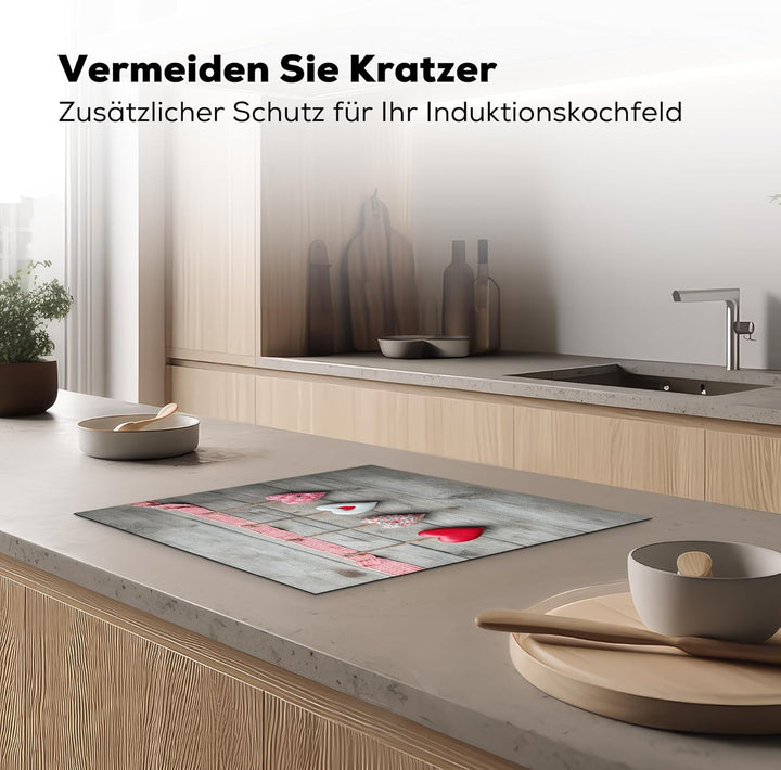 KitchenYeah© Herdabdeckplatte Einteilig Ceranfeld Abdeckplatte für | 59x52 cm - Induktionsschutz Cer