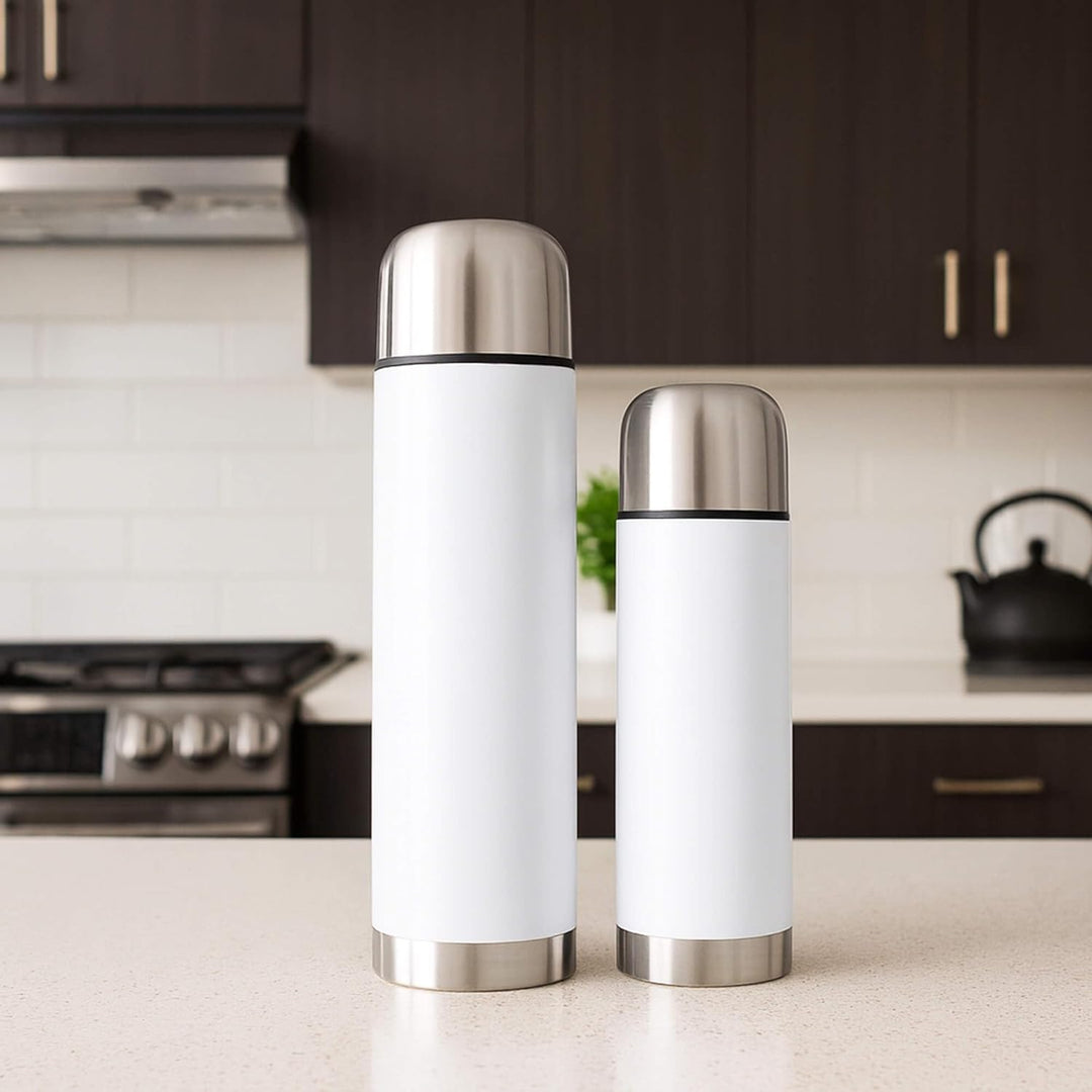 GRÄWE Thermoflaschen Set, 2-teilig, Edelstahl Trinkflasche, Outdoor Thermoskanne, Isolierflasche für