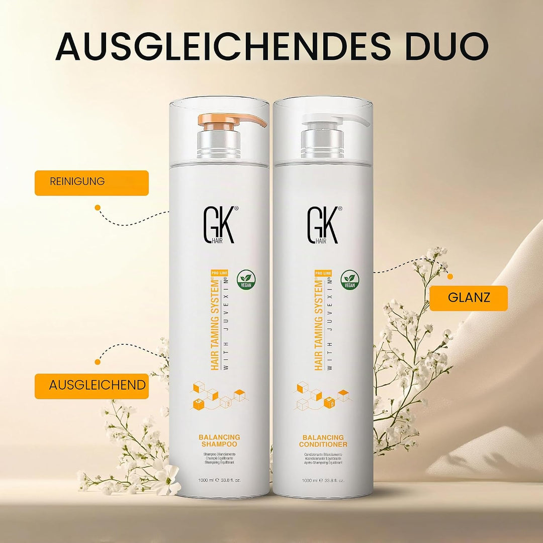 GK HAIR Global Keratin Balancing Shampoo and Conditioner Sets (1000ml/33.8 Fl Oz) For Oily &amp; Color T