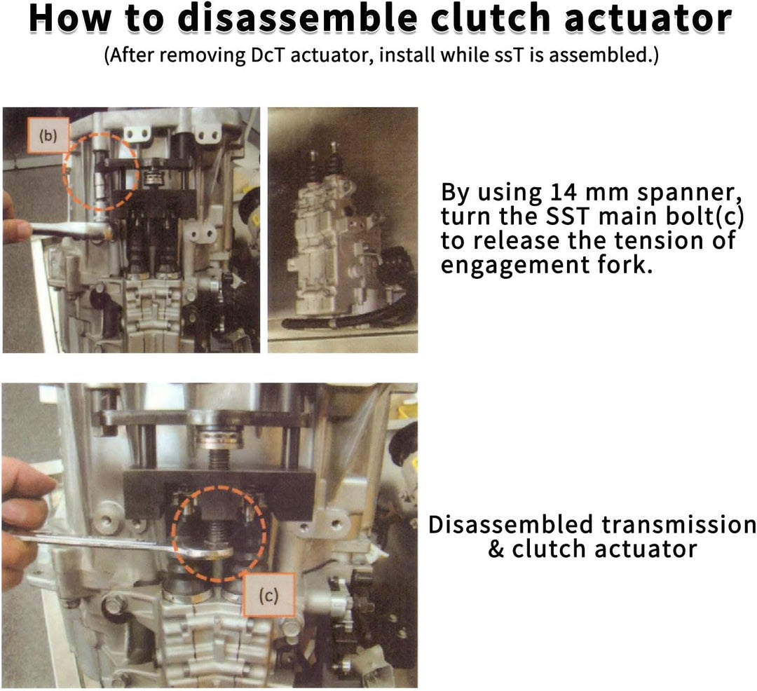 DPTOOL Doppelkupplungsgetriebe Kupplungsaktor Ausbau- und Installationswerkzeugsatz Kompatibel mit H