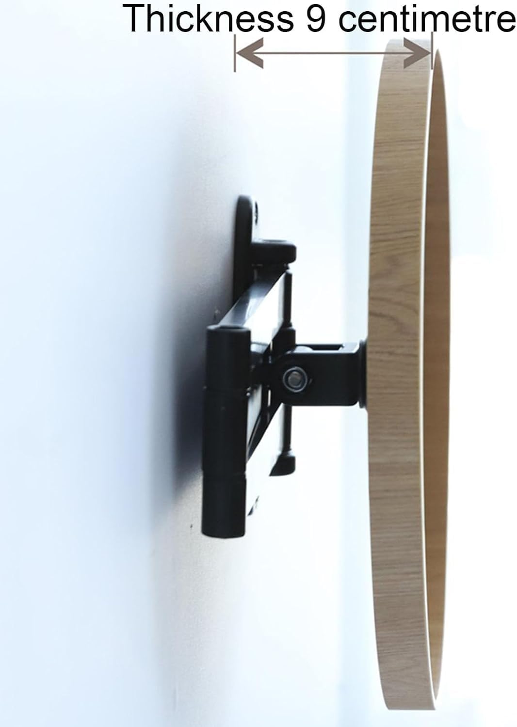 An der Wand montierter, zusammenklappbarer, runder Tisch, teleskopische Längenverstellung, an der Wa