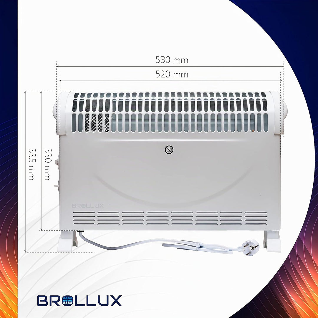 Elektroheizung 2000W LUX13 mobiles Heizgerät Thermoventilator Heizlüfter Elektroheizkörper weiss mob