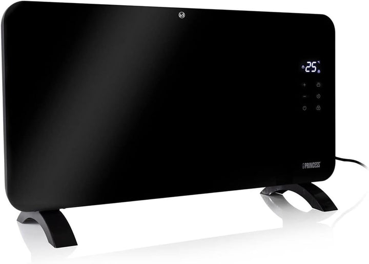 Princess Smarte Konvektor Heizung – 1500 W – Steuerbar über kostenlose App – Glaspaneel – wandmontie