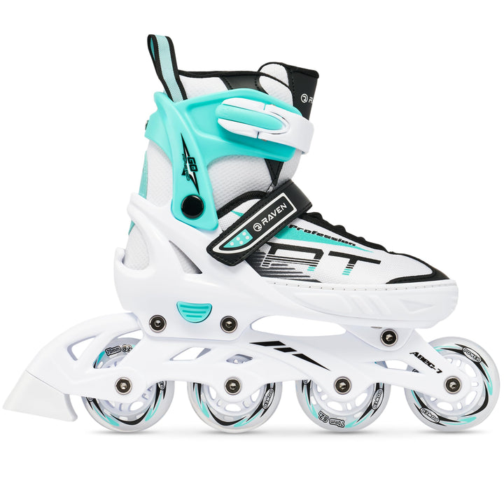 RAVEN Profession Inlineskates 35-39 (23cm-25,5cm) White/Mint ohne Kufen, 35-39 (23cm-25,5cm) White/M