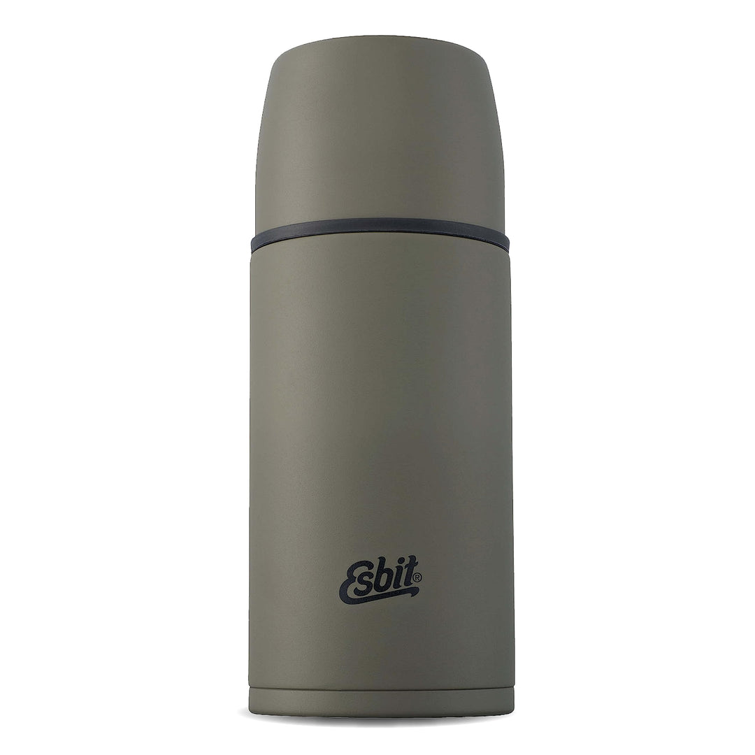 Esbit Edelstahl Isolierflasche Classic 500 ml in Olivgrün - für warme und kalte Getränke - Edelstahl