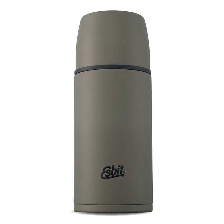 Esbit Edelstahl Isolierflasche Classic 500 ml in Olivgrün - für warme und kalte Getränke - Edelstahl