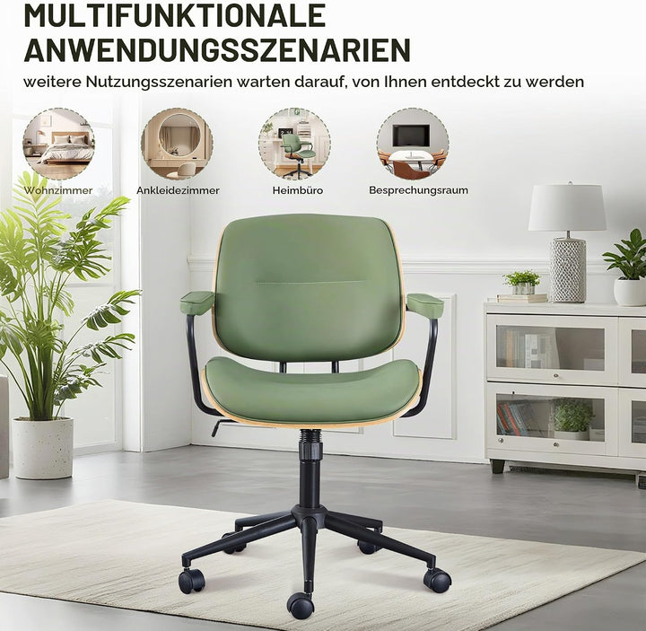 Homeoffice Bürostuhl Ergonomisch Stuhl Drehstuhl mit Armlehne Medieval Modern Bürostuhl 360°Drehbar