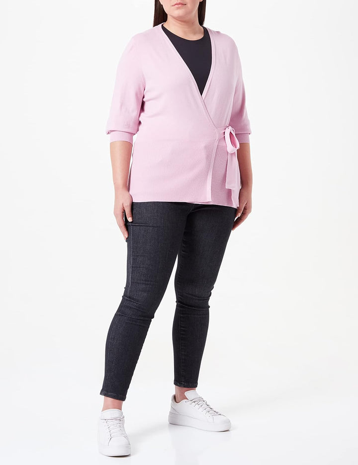 s.Oliver Damen Gestrickter Wickelcardigan 34 Lilac/Pink 4082, 34 Lilac/Pink 4082