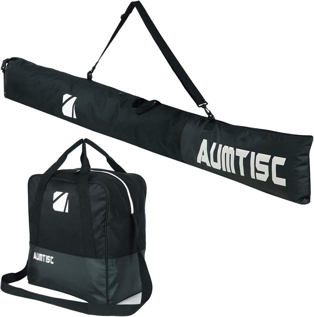 AUMTISC Skitasche und Skischuhtasche Combo - Skitaschen für Flugreisen - gepolsterte Schneeskitasche