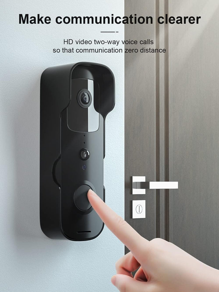 Winnes Kabellose Türklingel für den Aussenbereich, 1080p, IP65, wasserdicht, mit Kamera, 155 ° Weitw