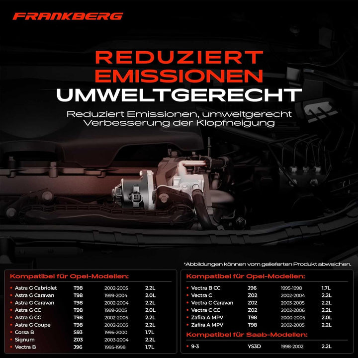 Frankberg AGR-Ventil Kompatibel mit Astra G F67 Corsa B 73 Signum Vectra B J96 Vectra C Zafira A F75