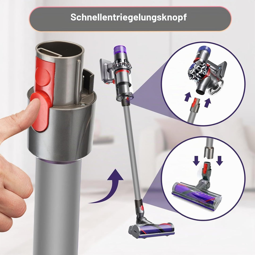 Verlängerungsrohr für Dyson V15 V11 V10 V8 V7 Staubsauger, Rohr für Dyson Ersatz Teleskoprohr Schnel