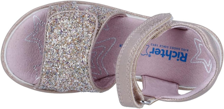 Richter Kinderschuhe Mädchen Halbschuhe Klett Sandale Rosa Freizeit 26 EU Crepe, 26 EU Crepe