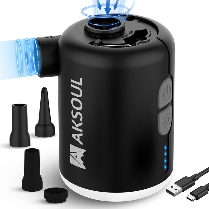 AKSOUL Elektrische Luftpumpe Pumpe Akku: 3600 4000mAh Wiederaufladbare Batterie AA Batterie Portable