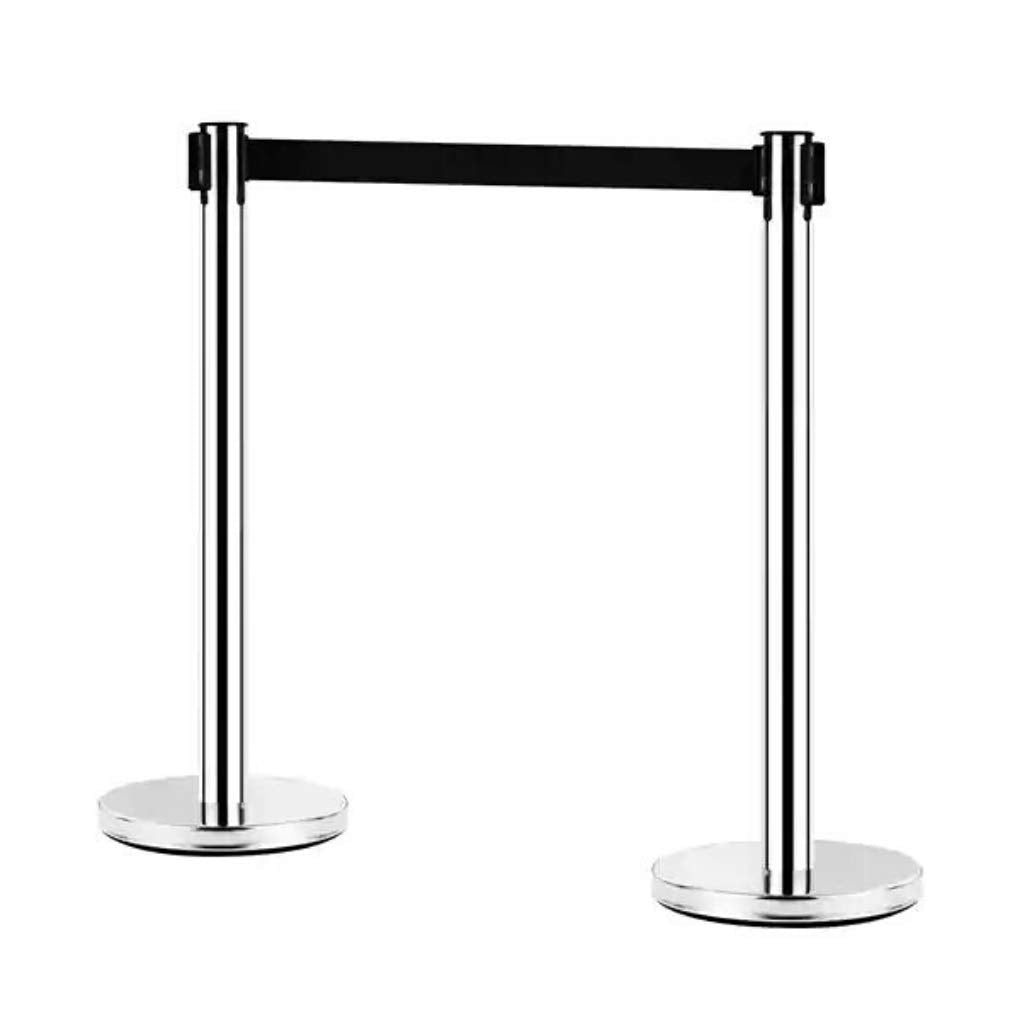 2-Stück-Set FLEXIBARRIER Personenleitsystem Absperrständer Krom -Ecoline- 2m Gurtlänge *schwarz*, Ab