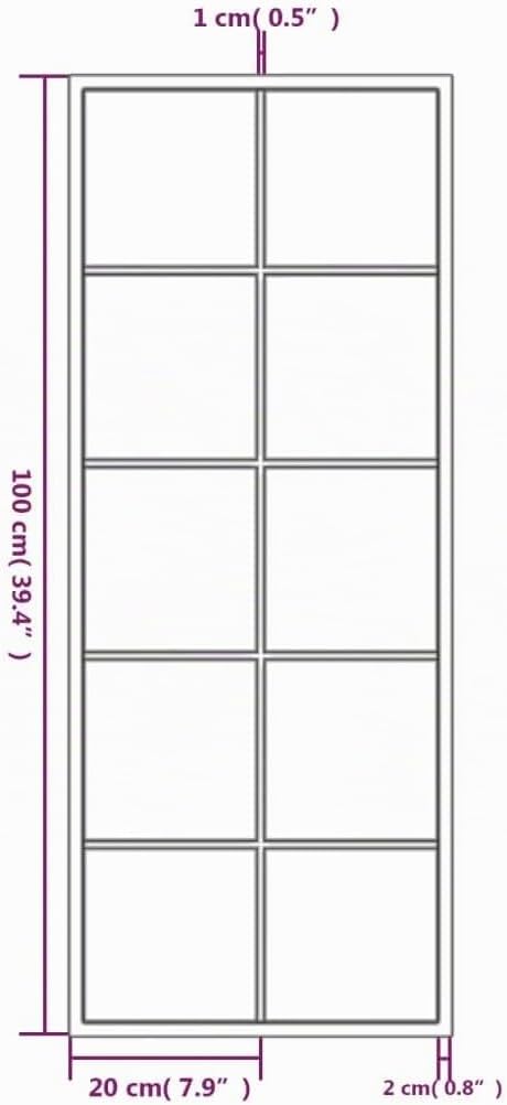 vidaXL Wandspiegel 2 STK. Schwarz 100x40 cm Metall 100 x 40 cm 2, 100 x 40 cm 2