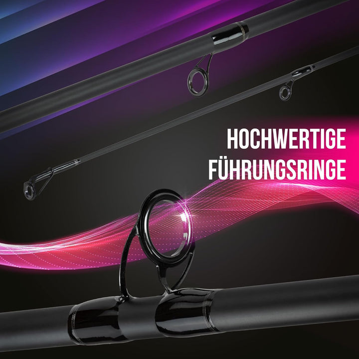 Karpfenangeln Einsteiger Set: Helius Runner III + Karpfenrute Black Phantom II - Karpfenset 2 Combos