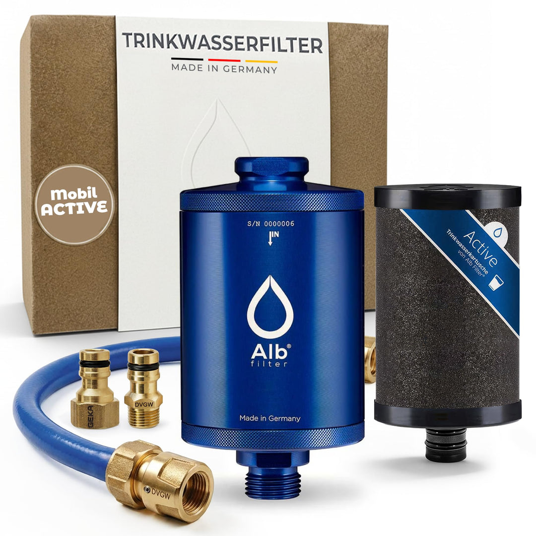 Alb Filter® MOBIL Active Trinkwasserfilter | Sauberes Trinkwasser unterwegs mit Boot, Yacht, Camping