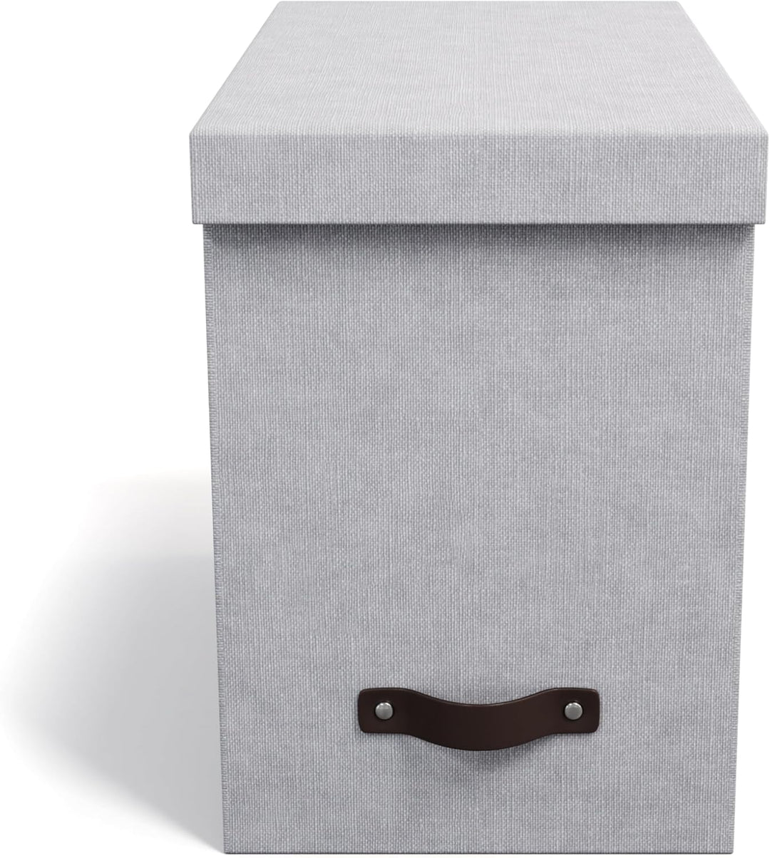 BIGSO JOHAN Hängeregisterbox A4 – Hängemappenbox mit Deckel und Griff – Schreibtischablage für Hänge