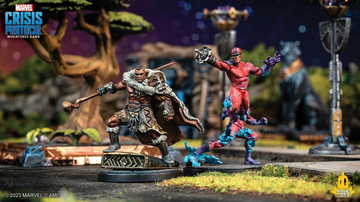 Atomic Mass Games Marvel Crisis Protocol Klaw & M'Baku Character Pack,Miniatur-Kampfspiel,Strategies