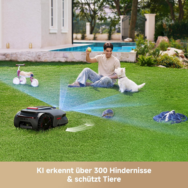 MOVA LiDAX Ultra 800 Mähroboter ohne Begrenzungskabel, Empf. 800 m², ohne RTK & automatische Kartene