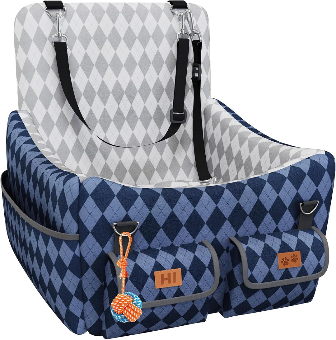 Hundeautositz Hundesitz Kleine Hunde- und Mittelhunde bis 16 kg (35 lbs), Hundebooster mit Memory-Sc