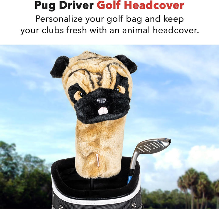 Daphnes - Cats & Dogs Series Driver Headcovers Dunkelbraun, Beige, Dunkelbraun, Beige