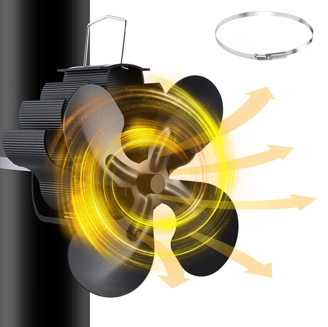 Kaminventilator Stromloser, Kaminventilator Lüfter Wärmebetriebener Ofenventilator,Kaminlüfter für k