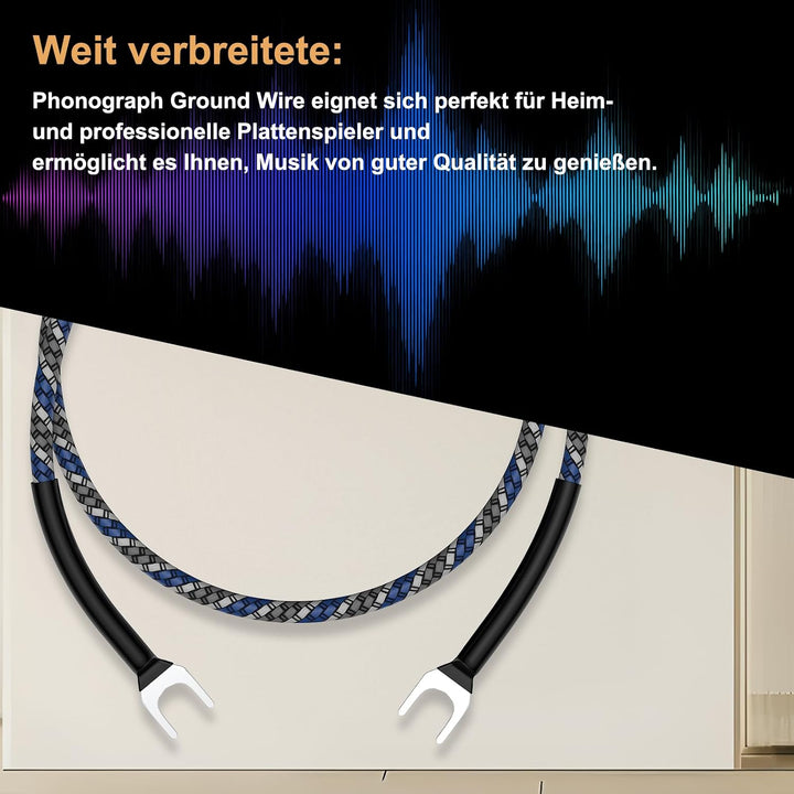 Erdungsleitung für Plattenspieler Phonogeräte mit Masseanschluss,Phonographen Plattenspieler Erdungs