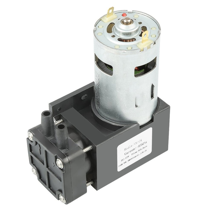 Ölfreie Pumpe, DC 12V Wasserpumpe 40L / min 42W Mini-Ölfreie Vakuumpumpe -85KPa Geräuscharme kleine