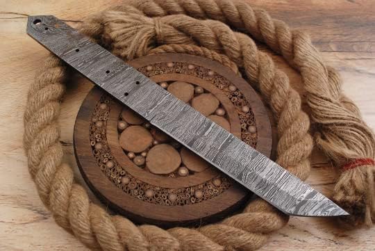 Damast Klinge Handgeschmiedete Damast Rohling Damascus blank blade 6022EA