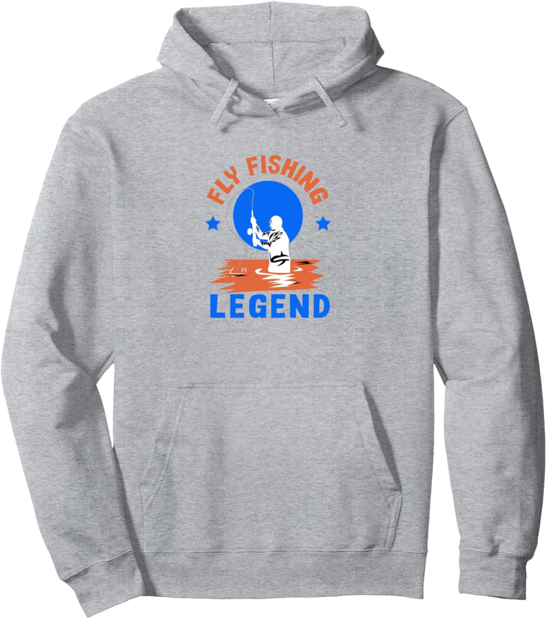 Fliegenfischen Legende Angler Fischer Forelle Pullover Hoodie