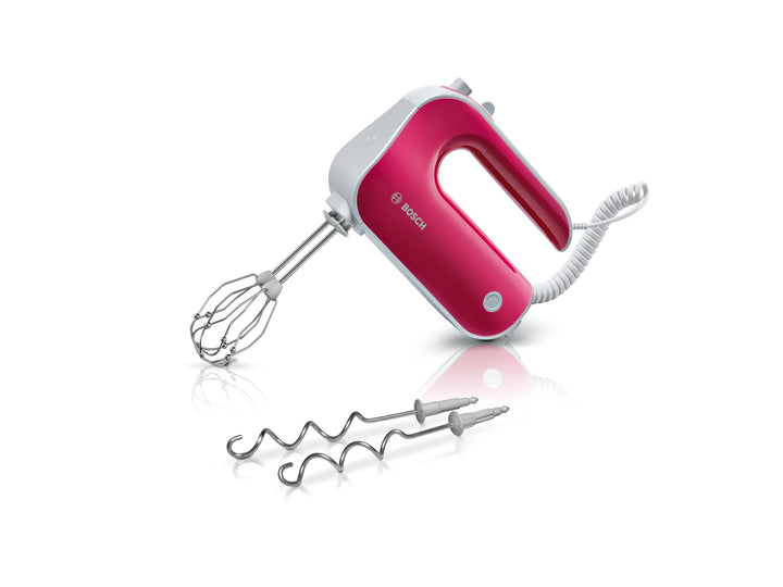 Bosch Handrührer Styline MFQ40304, 2 Rührbesen, 2 Edelstahl-Knethaken, spülmaschinengeeignet, 5 Stuf