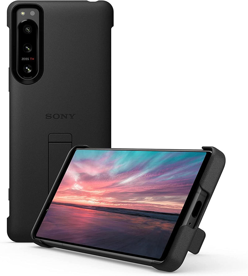 Sony Stilvolle Hülle mit Standfuss für das Xperia 5 IV, Schwarz Single, Single