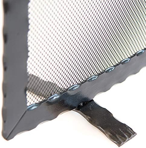 Funkenschutzgitter aus Schmiedeeisen gebogen 'gehämmertem' cm. 70