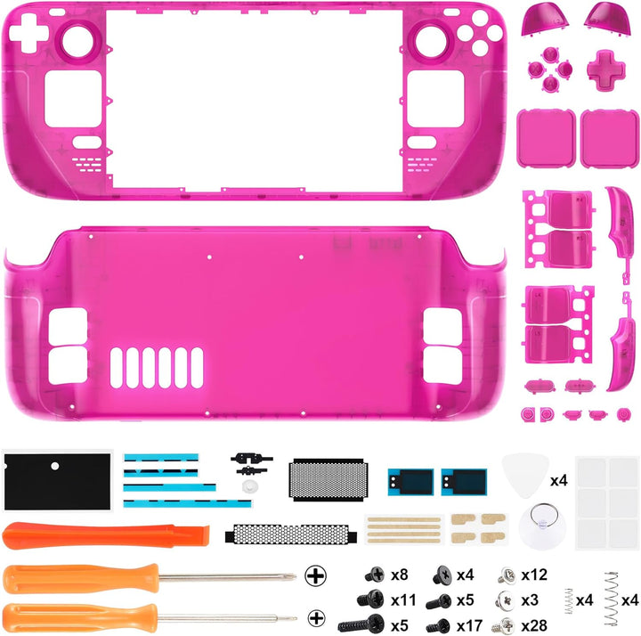 eXtremeRate Ersatz Full Case&amp;Tasten Set für Steam Deck, DIY-Gehäuse Fronthülle/Rückplatte/Trigger D-