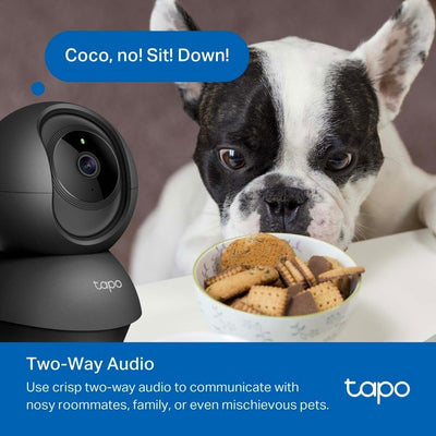 Tapo C201 360° WLAN-Überwachungskamera für Innenräume, 1080P, Nachtsicht, Bewegungserkennung, Zwei-W