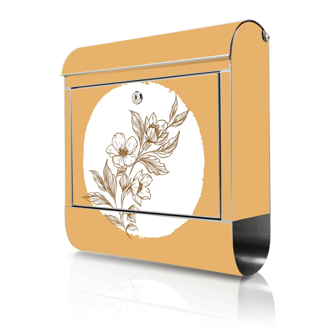 banjado Briefkasten Edelstahl 38x43x12cm & 2 Schlüssel - rostfreier Edelstahl Briefkasten mit Zeitun