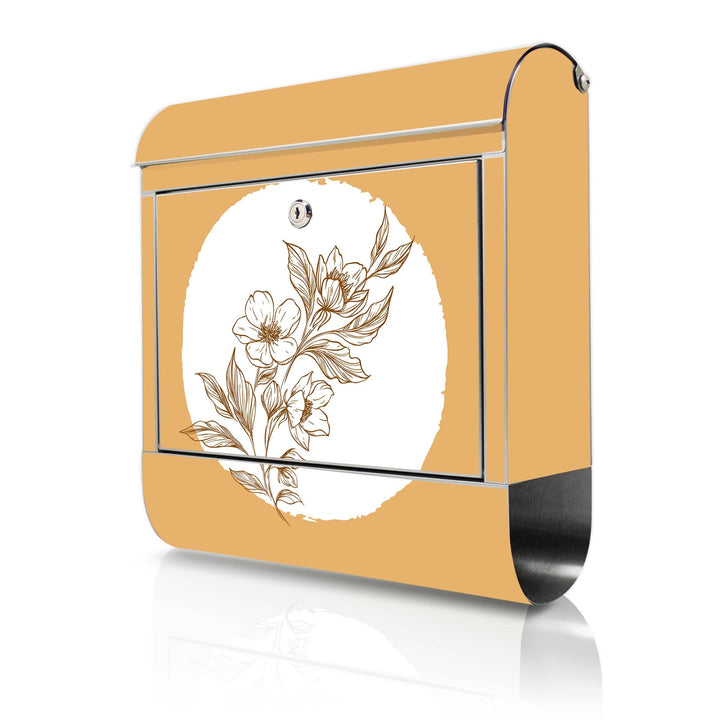 banjado Briefkasten Edelstahl 38x43x12cm & 2 Schlüssel - rostfreier Edelstahl Briefkasten mit Zeitun