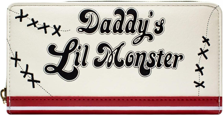 DC Harley Quinn Joker Daddys Lil Monster Portemonnaie Tri-Fold mit Münzfach & Kartenhalter, Weiss