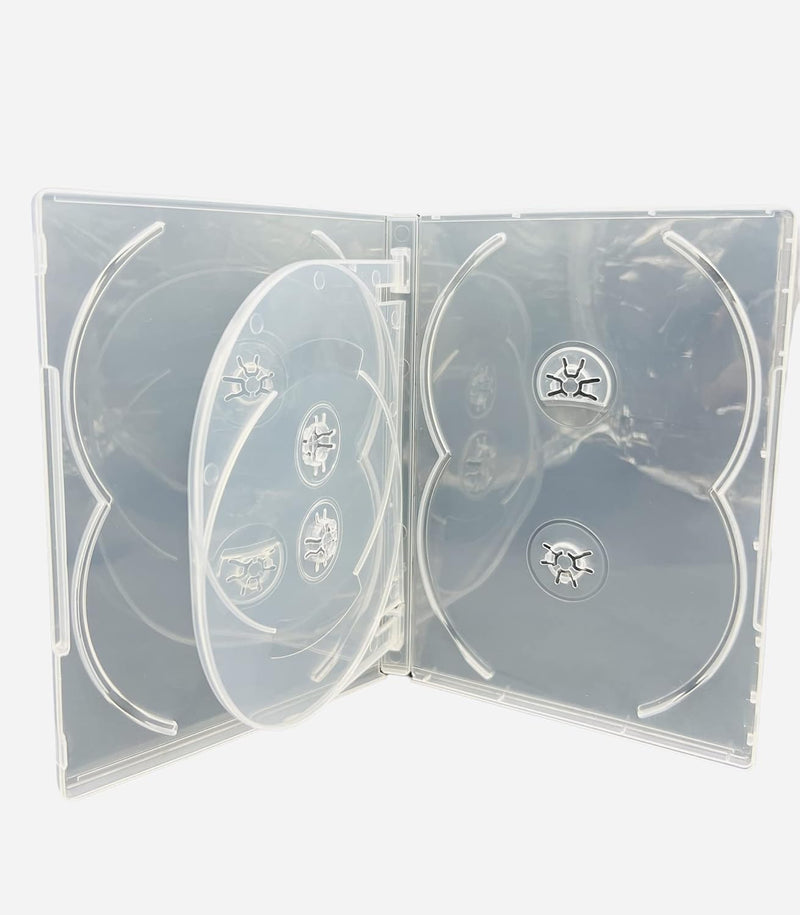 25 x CD/DVD/Blu Ray 14 mm Hülle für 6 CDs, durchsichtig, von Dragon Trading®
