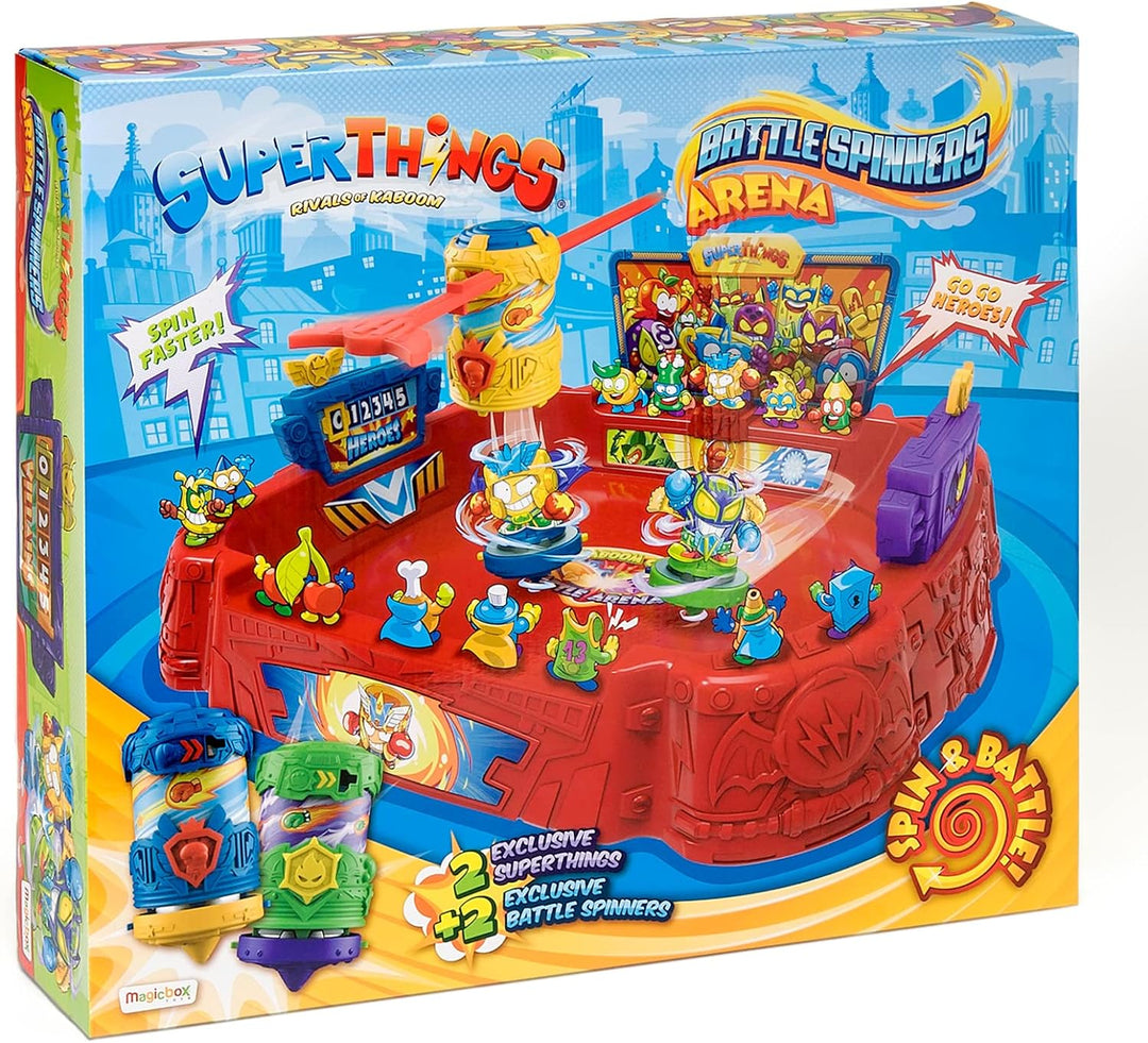 SuperThings - Spielset Battle Arena, enthält 1 Arena, 2 Battle Spinners Exclusives &amp; 2 SuperThings E