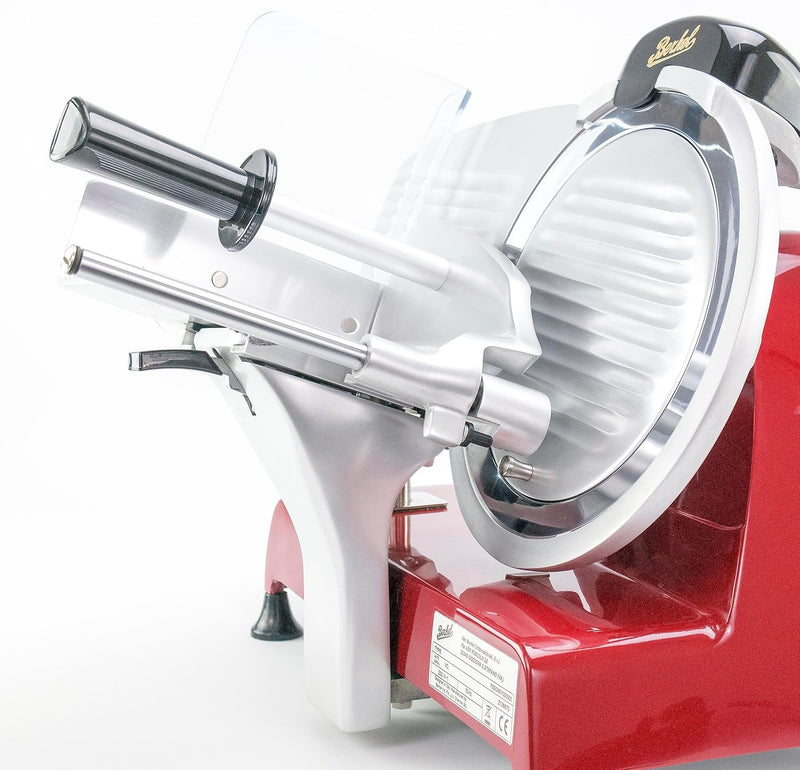 Berkel Red Line 250 rot Profi Aufschnittmaschine + passendem Einlegebrett (Rot)- Sonderangebot