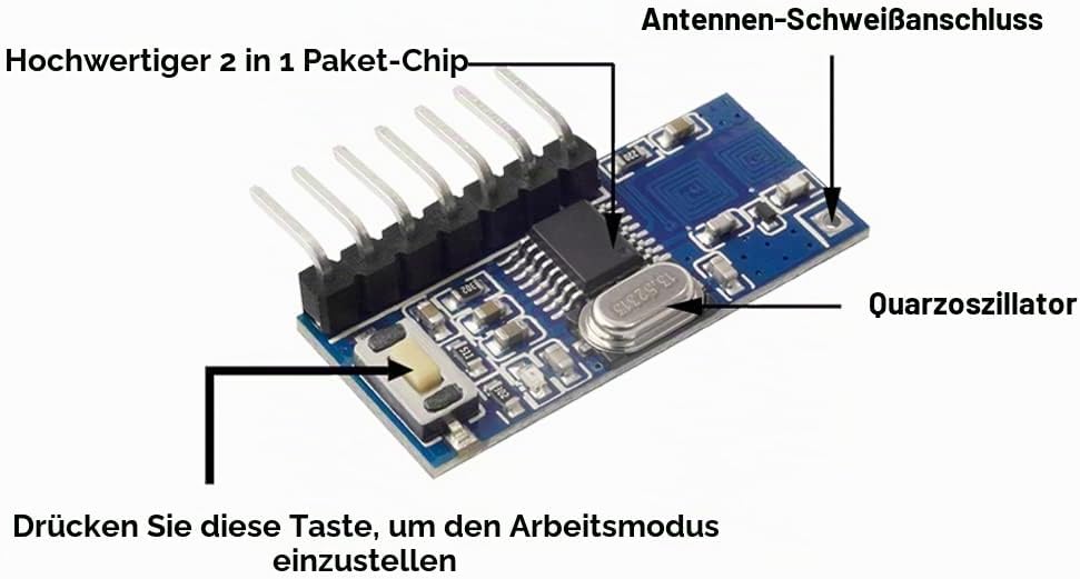 Wireless 433Mhz RF Modul RX480E-4C Empfänger Eingebauter Lerncode 1527 Dekodierung 4 Kanal Ausgang u