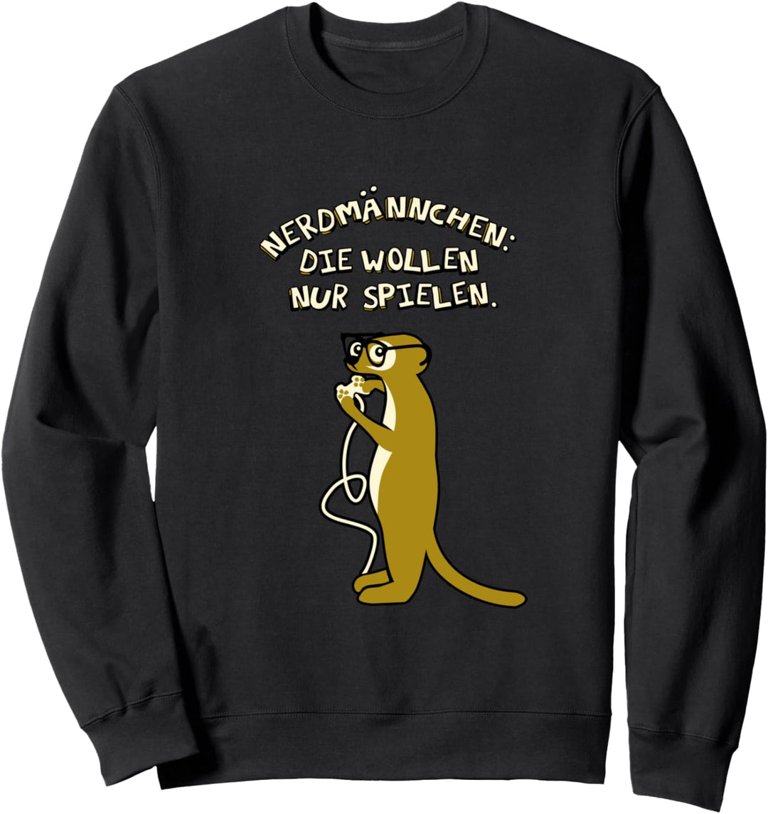 Geek Geschenk-Idee Design Erdmännchen Nerdmännchen Geek Sweatshirt
